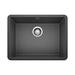 Blanco Precis SILGRANIT 24" L x 17.75" W Undermount Kitchen Sink Granite in Black/Gray/White | 8.66 H x 17.75 D in | Wayfair 522258