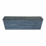 Breakwater Bay Drennon Nantucket Galvanized Steel Window Box Planter Copper in Blue | 9.5 H x 35.5 W x 11 D in | Wayfair