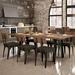 17 Stories Everly 7 Piece Solid Birch Wood Dining Set Wood/Upholstered/Metal in Brown | 30 H in | Wayfair CEFB45BEE1D3404B8656E4E0B611ADEB