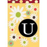 Toland Home Garden Floral Monogram Polyester 1'6 x 1 ft. Garden Flag in Yellow/Brown | 18 H x 12.5 W in | Wayfair 119916