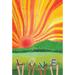 Toland Home Garden Sunset Love Polyester 18 x 12.5 in. Garden Flag in Green/Orange/Yellow | 18 H x 12.5 W in | Wayfair 119977