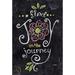Toland Home Garden Joy in the Journey Chalkboard 2-Sided Polyester 40 x 28 in. House Flag in Black | 40 H x 28 W in | Wayfair 109796
