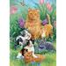 Toland Home Garden Meadow Cats 2-Sided Polyester 18 x 13 in. Garden Flag in Green | 18 H x 12.5 W in | Wayfair 119477