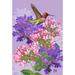 Toland Home Garden Hummingbird and Flowers 28 x 40 inch House Flag, Polyester in Pink | 40 H x 28 W in | Wayfair 1010370