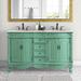 Etta Avenue™ Sorellina 60" Double Bathroom Vanity Set Marble in Green | 36 H x 60 W x 22 D in | Wayfair B0D0B9DF193F487E909B1BF86714B8AC