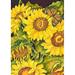 Toland Home Garden Sunflower Delight 2-Sided Polyester 18 x 12.5 inch Garden Flag in Brown/Green/Yellow | 18 H x 12.5 W in | Wayfair 119379
