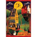 Toland Home Garden Halloween Night Polyester 18 x 12.5 inch Garden Flag in Black/Brown/Orange | 18 H x 12.5 W in | Wayfair 1110783