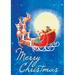 Toland Home Garden Moonlight Santa 2-Sided Polyester 18 x 12.5 inch Garden Flag in Blue | 18 H x 12.5 W in | Wayfair 119281