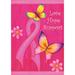 Toland Home Garden Love Hope Support 2-Sided Polyester 18 x 12.5 inch Garden Flag in Pink | 18 H x 12.5 W in | Wayfair 112668