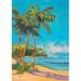 Toland Home Garden Island Time-Key West Polyester 18 x 12.5 inch Garden Flag in Blue/Brown/Green | 18 H x 12.5 W in | Wayfair 1112064