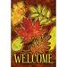 Toland Home Garden Welcome Leaf 28 x 40 inch House Flag, Polyester in Brown/Red | 40 H x 28 W in | Wayfair 109648
