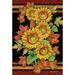 Toland Home Garden Sunflowers and Leaves 28 x 40 inch House Flag, Polyester in Black/Brown/Orange | 40 H x 28 W in | Wayfair 1010540