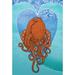 Toland Home Garden Aquatic Octopus Polyester 18 x 12.5 inch Garden Flag in Blue | 18 H x 12.5 W in | Wayfair 1110776