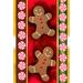 Toland Home Garden Gingerbread Men Polyester 18 x 12.5 inch Garden Flag in Red | 18 H x 12.5 W in | Wayfair 112512