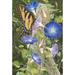 Toland Home Garden Morning Glory Monarch 28 x 40 inch House Flag, Polyester in Gray/Green | 40 H x 28 W in | Wayfair 109970