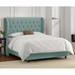 Wayfair Custom Upholstery™ Elsa Tufted Upholstered Low Profile Standard Bed Metal in Blue | Full CSTM1506 40848989