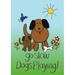Toland Home Garden Dogs Playing Polyester 18 x 12.5 inch Garden Flag in Blue/Green | 18 H x 12.5 W in | Wayfair 117100