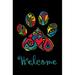 Toland Home Garden Welcome Paisley Paws Polyester 18 x 12.5 inch Garden Flag in Black | 18 H x 12.5 W in | Wayfair 1110924