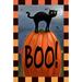 Toland Home Garden Boo Cat 2-Sided Polyester 40 x 28 in. House Flag in Black/Gray/Orange | 40 H x 28 W in | Wayfair 109691