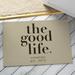 Ebern Designs Genovese The Good Life Personalized 27 in. x 18 in. Non-Slip Outdoor Door Mat Synthetics in White/Brown | Wayfair