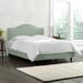 Wayfair Custom Upholstery™ Emilia Upholstered Low Profile Standard Bed Velvet in Gray | 51 H x 78 W x 78 D in CSTM1508 40849102