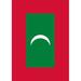 Toland Home Garden Flag of Maldives 28 x 40 inch House Flag, Polyester in Green/Red | 40 H x 28 W in | Wayfair 1010664