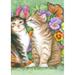 Toland Home Garden Kissing Kitties 2-Sided Polyester 12 x 18 in. Garden Flag in Brown | 18 H x 12.5 W in | Wayfair 119565