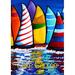 Toland Home Garden Skipper's Traffic-Lake George Polyester 18 x 12.5 inch Garden Flag in Black/Blue | 18 H x 12.5 W in | Wayfair 1110950