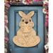 The Holiday Aisle® Bunny Coloring Decor DIY Artsy Birch Wooden Door Hanger Accessory Wood in Brown | 12 H x 9 W x 1 D in | Wayfair