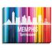 DiaNoche Designs 'City II Memphis Tennessee' by Angelina Vick Graphic Art on Wrapped Canvas in White | 24 H x 36 W x 1 D in | Wayfair
