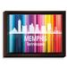 DiaNoche Designs 'City II Memphis Tennessee' Framed Graphic Art on Wrapped Canvas in Blue/Green/Indigo | 25.75 H x 37.75 W x 1 D in | Wayfair