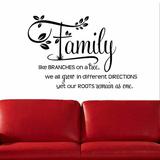 Decal the Walls Family Like Branches on a Tree' Two-tone Wall Decal Vinyl in Black | 18 H x 26 W in | Wayfair QT-7005B