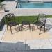 Charlton Home® Kavanaugh 3 Piece Seating Group Metal in Brown | Outdoor Furniture | Wayfair CHRL6384 41573460