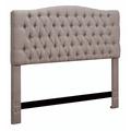 Elle Decor Celeste Tufted Padded Headboard w/ Contemporary Button Tufting Upholstered/Linen in Brown | 52.25 H x 78 W x 3.5 D in | Wayfair FF16059H