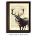 DiaNoche Designs 'Deer Blossom' Framed Graphic Art Print on Wrapped Canvas in Black/Green/Pink | 21.75 H x 17.75 W x 1 D in | Wayfair