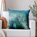 East Urban Home Teal Luxury Gem Stone Agate Marble Throw Pillow Polyester/Polyfill/Synthetic | 20 H x 20 W x 4 D in | Wayfair ERNI1959 47903295