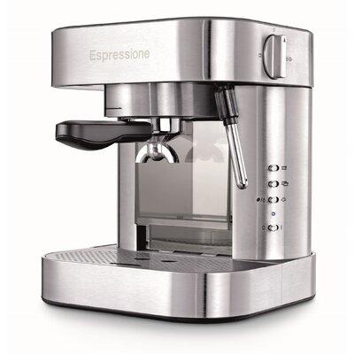 Espressione Stainless Steel Automatic Pump Espresso Machine w/ Thermo Block in Gray, Size 11.8 H x 10.0 W x 10.23 D in | Wayfair EM-1020