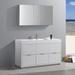 Kaydis Ivy Bronx 60" Free-Standing Single Sink Bathroom Vanity w/ Medicine Cabinet Wood/Plastic in White | 34 H x 60 W x 19 D in | Wayfair