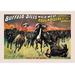 Buyenlarge 'Buffalo Bill: Perils of the Cowboy' Vintage Advertisement in Gray/Green | 24 H x 36 W x 1.5 D in | Wayfair 0-587-02906-4C2436