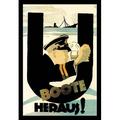 Buyenlarge The U-Boats Are Out by Hans Rudi Erdt Vintage Advertisement in Black | 66 H x 44 W x 1.5 D in | Wayfair 0-587-01325-7C4466