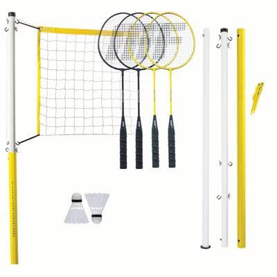 Franklin Sports Family Badminton Set Plastic/Metal in White/Yellow, Size 7.0 H x 7.5 W x 26.0 D in | Wayfair 52632