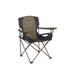 Arlmont & Co. Alejandra Folding Camping Chair w/ Cushion Metal in Black/Brown | 20 H x 34 W x 38 D in | Wayfair 340B564BCE0648579C9B729E7E733132