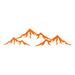 Harriet Bee Bedminster Mountain Nursery Mural Wall Sticker/Decal Vinyl/Plastic in Orange/Red | 15 H x 58 W x 0.1 D in | Wayfair HRBE1037 43680238