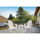 Highland Dunes Hillyer Adirondack 3 Piece Conversation Set Plastic | Outdoor Furniture | Wayfair CA748EFA88AD4BF68FCD7E9BF83A6077