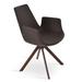 sohoConcept Eiffel Fabric Solid Back Arm Chair Upholstered/Metal in Brown | 32.5 H x 22.5 W x 23 D in | Wayfair DC1079-24