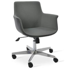 sohoConcept Bottega Task Chair Upholstered, Steel in Gray | 28.8 H x 24 W x 22.8 D in | Wayfair BO10010-2