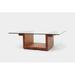 ARTLESS SQG Pedestal Coffee Table w/ Storage Wood in Brown | 14 H x 42 W x 30 D in | Wayfair A-SQG42-WO