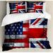 Ambesonne Union Jack Duvet Cover Set Microfiber in Blue/Gray/Red | Queen | Wayfair nev_39122_queen