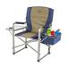 Kamp-Rite Folding Director Chair Metal in Blue/Brown | 38 H x 34 W x 20 D in | Wayfair CC118
