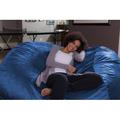 Latitude Run® Large Bean Bag Sofa Scratch/Tear Resistant/Microfiber/Microsuede in Blue | 34 H x 72 W x 48 D in | Wayfair LATT3735 37934706